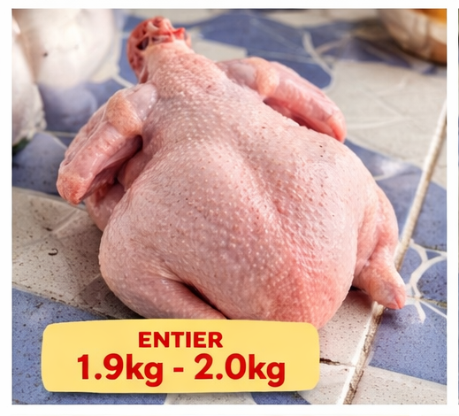 ENTIRE CHICKEN/POULET ENTIER 1.9kg - 2.0kg