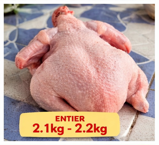 ENTIRE CHICKEN/POULET ENTIER 2.1kg - 2.2kg